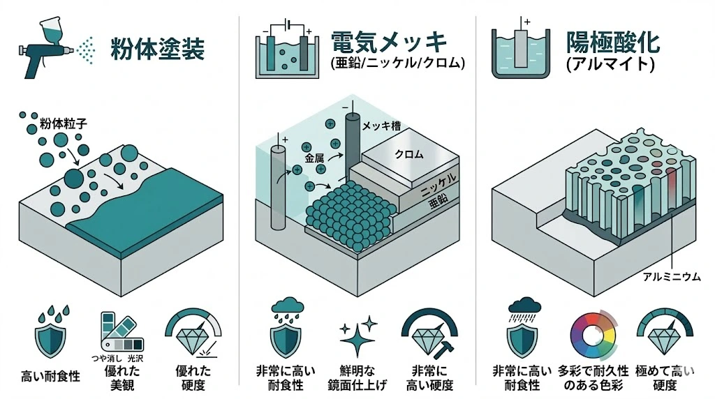 表面処理・仕上げのプロセス図解