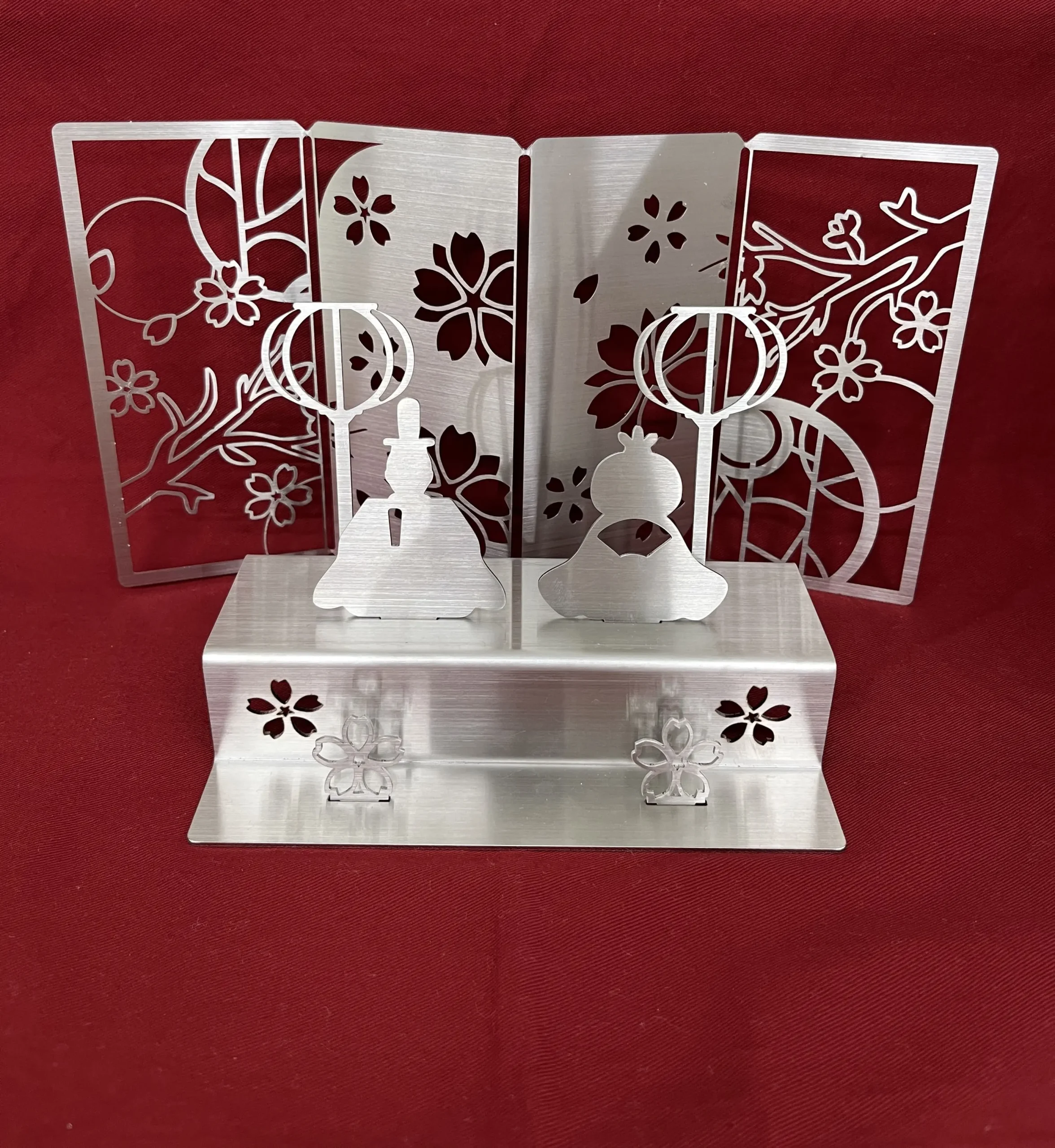 金属製ひな人形飾り 組み立て完成品